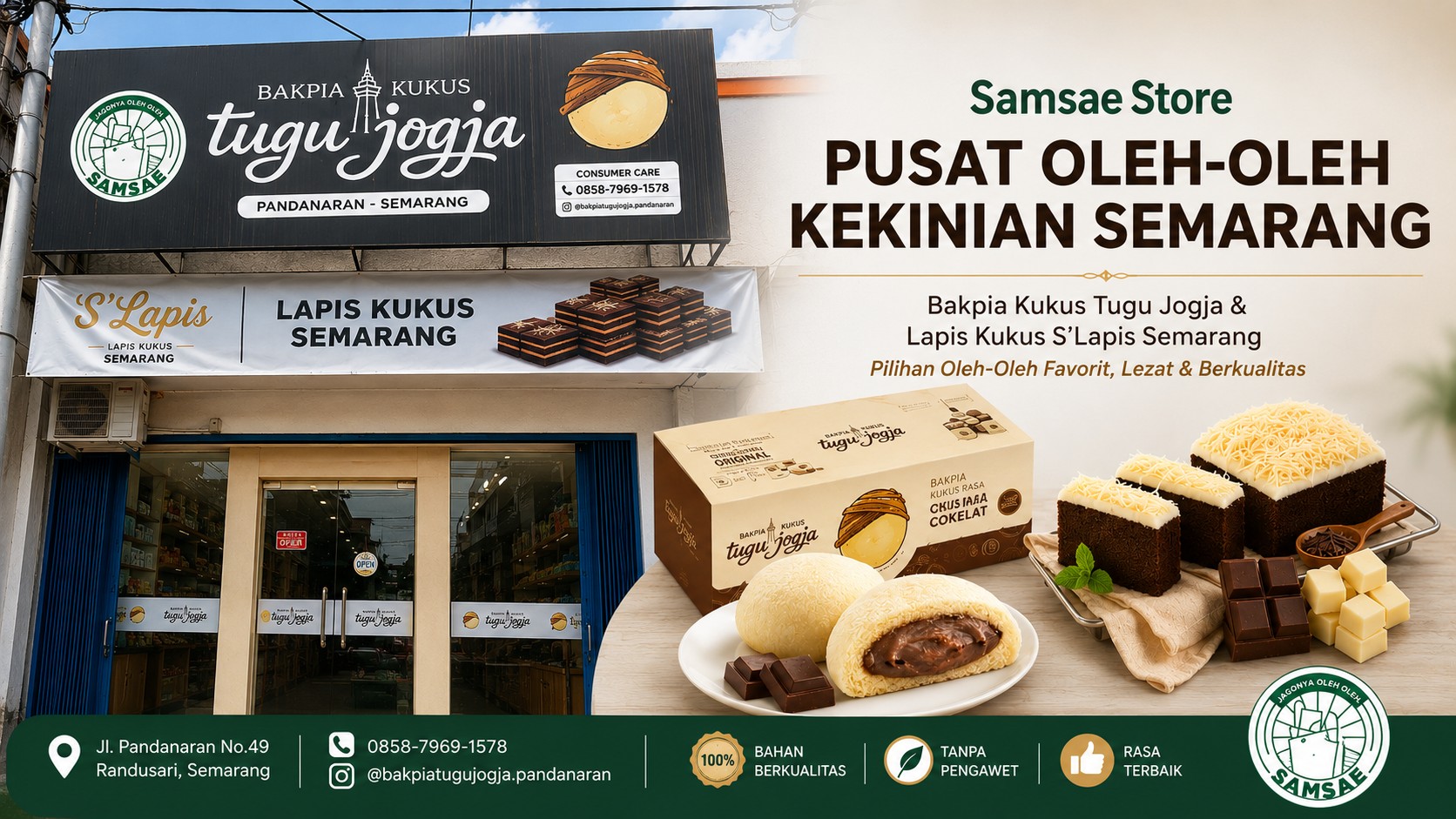 13 Pusat Oleh-Oleh di Kota Semarang dan Ungaran yang Menjual S’Lapis Kukus Asli Semarang dan Bakpia Kukus Tugu Jogja