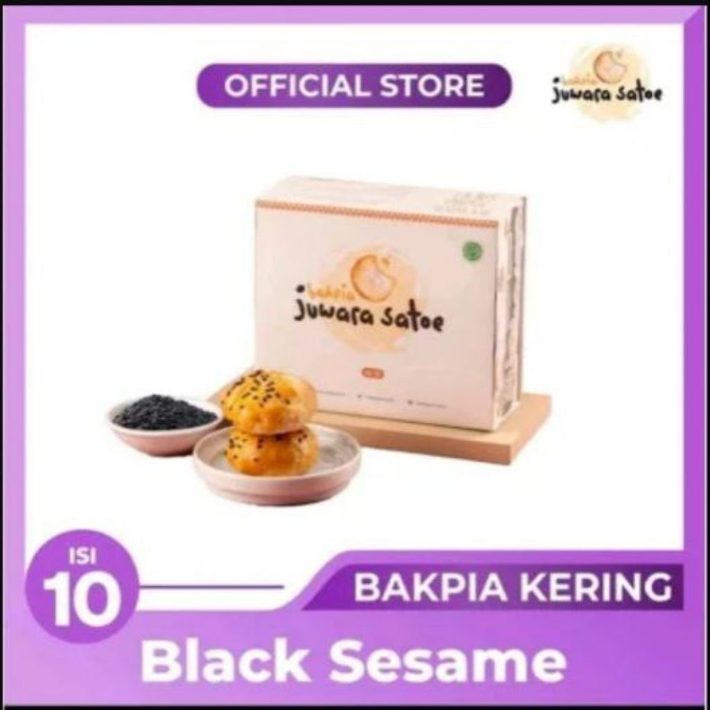 Bakpia Kering Juwara Satoe Black Sesame 